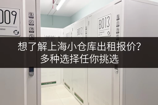想了解上海小仓库出租报价？多种选择任你挑选