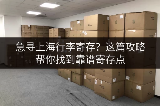 急寻上海行李寄存？这篇攻略帮你找到靠谱寄存点