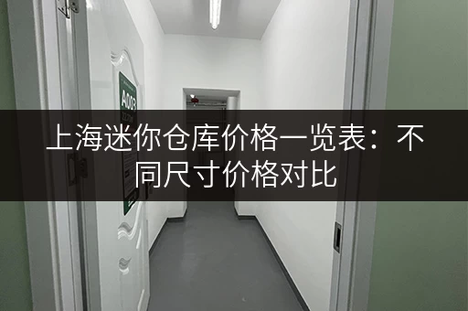 上海迷你仓库价格一览表：不同尺寸价格对比