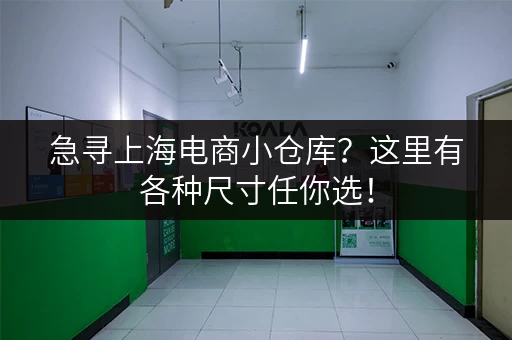 急寻上海电商小仓库？这里有各种尺寸任你选！