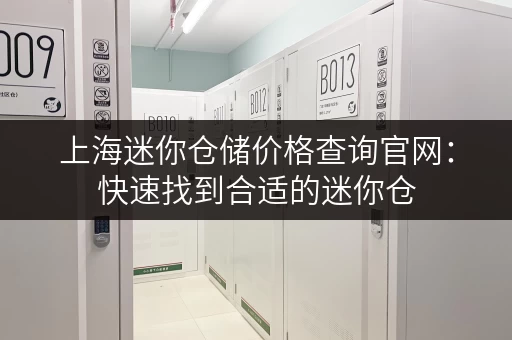 上海迷你仓储价格查询官网：快速找到合适的迷你仓
