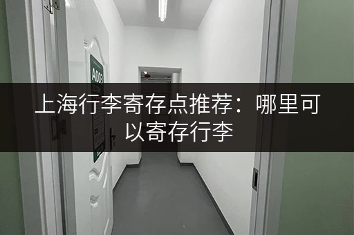 上海行李寄存点推荐：哪里可以寄存行李，价格多少？