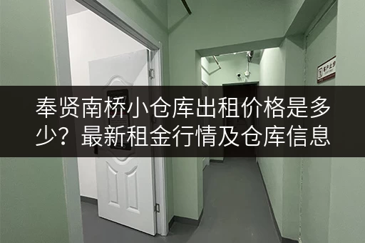 奉贤南桥小仓库出租价格是多少？最新租金行情及仓库信息