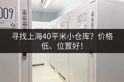 寻找上海40平米小仓库？价格低、位置好！