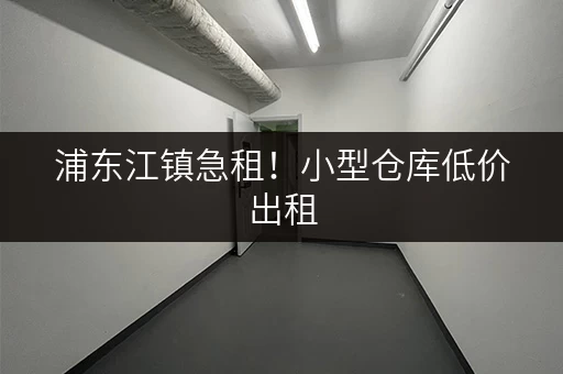 浦东江镇急租！小型仓库低价出租，位置优越交通便利！