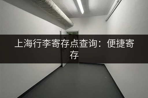 上海行李寄存点查询：便捷寄存，解放你的双手