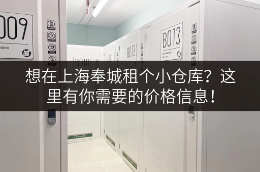 想在上海奉城租个小仓库？这里有你需要的价格信息！