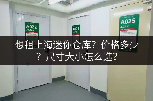 想租上海迷你仓库？价格多少？尺寸大小怎么选？