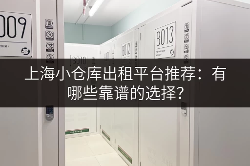 上海小仓库出租平台推荐：有哪些靠谱的选择？