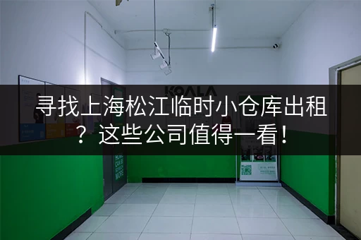 寻找上海松江临时小仓库出租？这些公司值得一看！