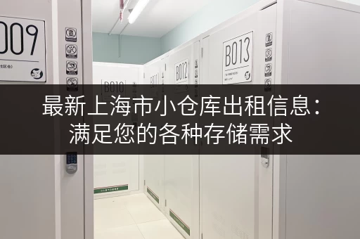 最新上海市小仓库出租信息：满足您的各种存储需求