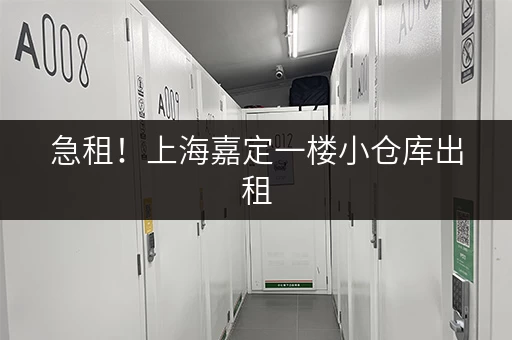 急租！上海嘉定一楼小仓库出租，拎包入住！
