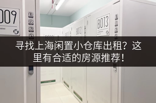 寻找上海闲置小仓库出租？这里有合适的房源推荐！