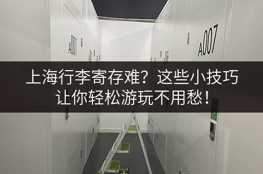 上海行李寄存难？这些小技巧让你轻松游玩不用愁！
