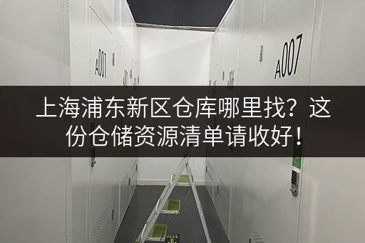 上海浦东新区仓库哪里找？这份仓储资源清单请收好！
