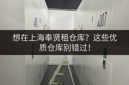 想在上海奉贤租仓库？这些优质仓库别错过！