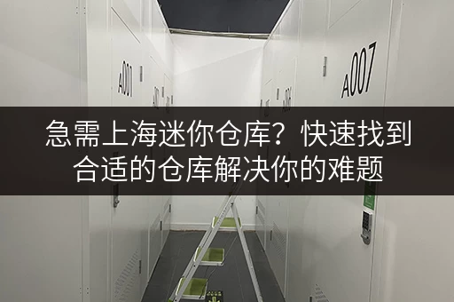 急需上海迷你仓库？快速找到合适的仓库解决你的难题