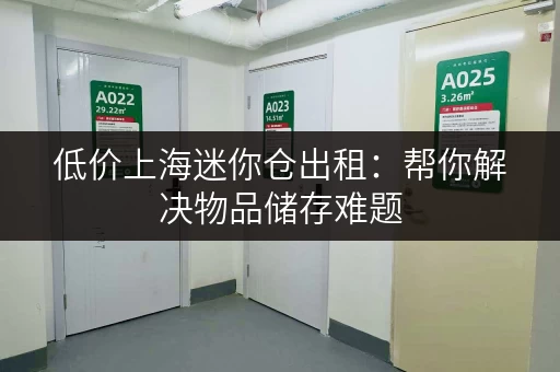 低价上海迷你仓出租：帮你解决物品储存难题，省心省力！