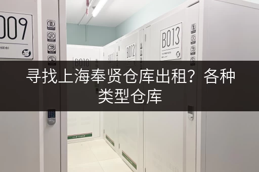 寻找上海奉贤仓库出租？各种类型仓库，总有一款适合您