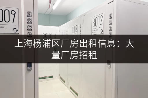上海杨浦区厂房出租信息：大量厂房招租，价格优惠！