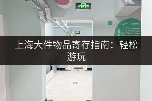 上海大件物品寄存指南：轻松游玩，摆脱行李负担