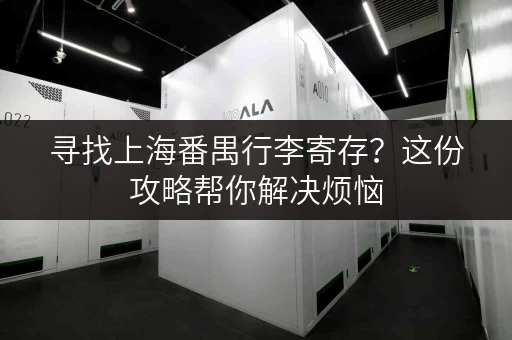 寻找上海番禺行李寄存？这份攻略帮你解决烦恼
