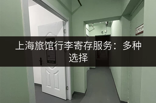 上海旅馆行李寄存服务：多种选择，总有一款适合你