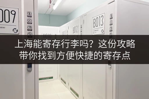 上海能寄存行李吗？这份攻略带你找到方便快捷的寄存点
