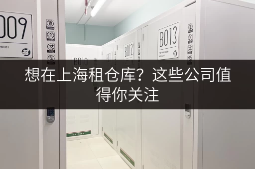 想在上海租仓库？这些公司值得你关注