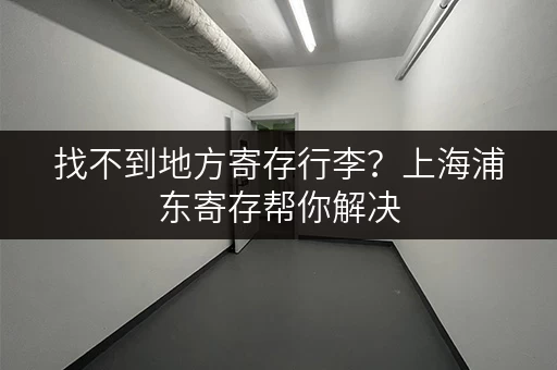 找不到地方寄存行李？上海浦东寄存帮你解决