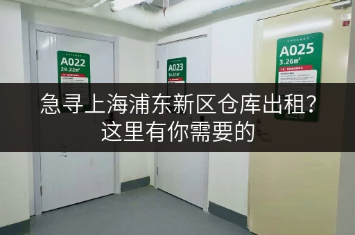 急寻上海浦东新区仓库出租？这里有你需要的