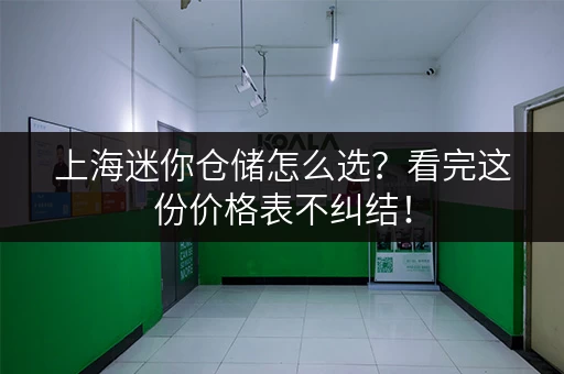 上海迷你仓储怎么选？看完这份价格表不纠结！