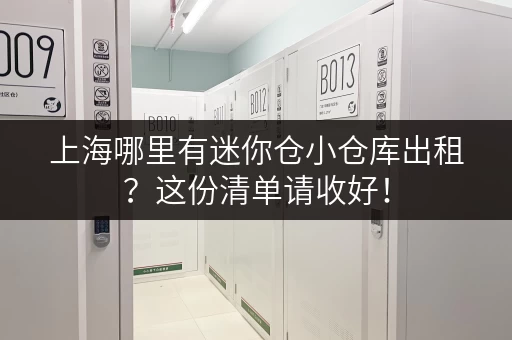 上海哪里有迷你仓小仓库出租？这份清单请收好！