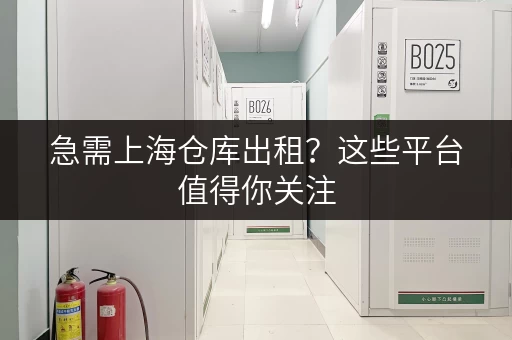 急需上海仓库出租？这些平台值得你关注