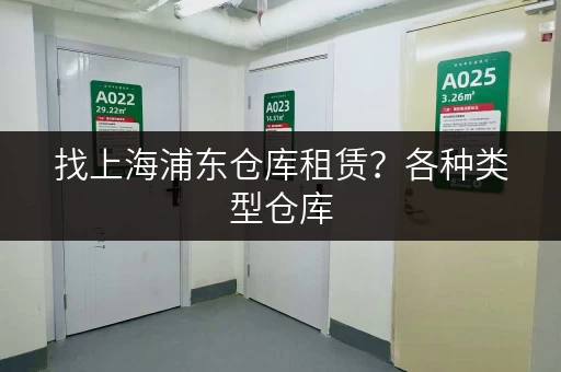 找上海浦东仓库租赁？各种类型仓库，总有一款适合您