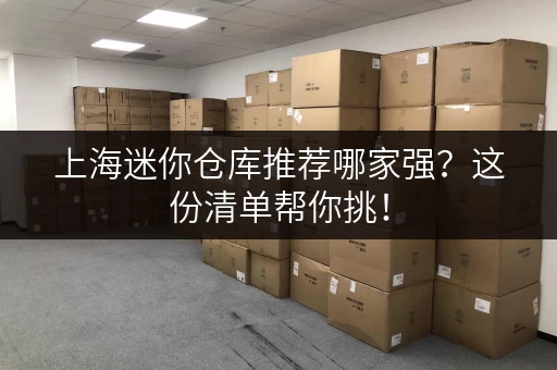 上海迷你仓库推荐哪家强？这份清单帮你挑！