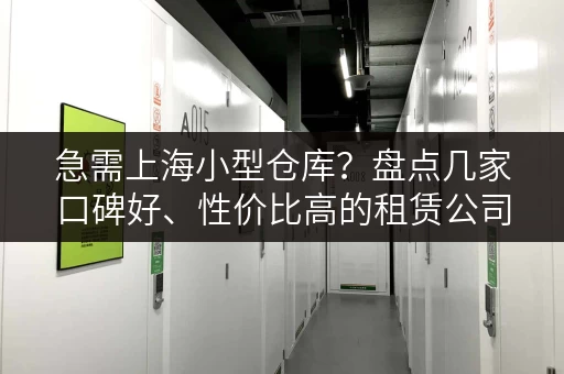 急需上海小型仓库？盘点几家口碑好、性价比高的租赁公司