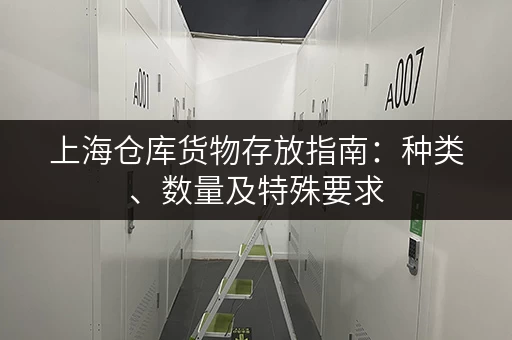 上海仓库货物存放指南：种类、数量及特殊要求