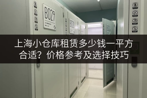 上海小仓库租赁多少钱一平方合适？价格参考及选择技巧