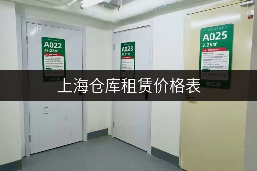 上海仓库租赁价格表，不同区域每平米租金对比！