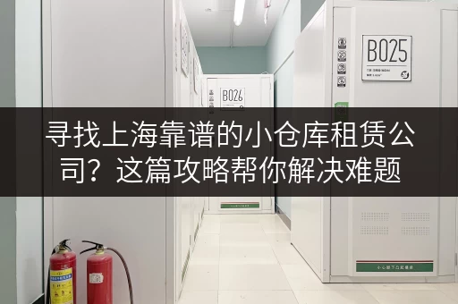 寻找上海靠谱的小仓库租赁公司？这篇攻略帮你解决难题