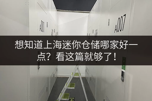 想知道上海迷你仓储哪家好一点？看这篇就够了！