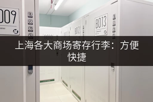上海各大商场寄存行李：方便快捷，价格实惠