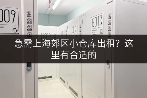 急需上海郊区小仓库出租？这里有合适的