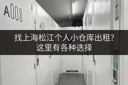 找上海松江个人小仓库出租？这里有各种选择，总有一款适合你！