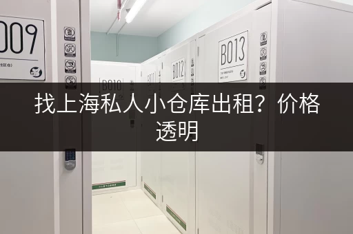 找上海私人小仓库出租？价格透明，安全可靠，多种面积任选！