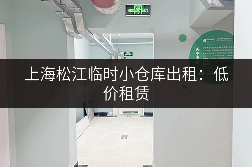 上海松江临时小仓库出租：低价租赁，安全可靠