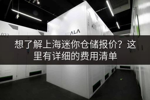想了解上海迷你仓储报价？这里有详细的费用清单