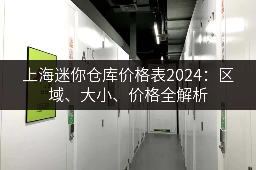 上海迷你仓库价格表2024：区域、大小、价格全解析