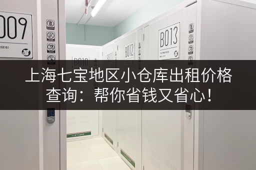 上海七宝地区小仓库出租价格查询：帮你省钱又省心！
